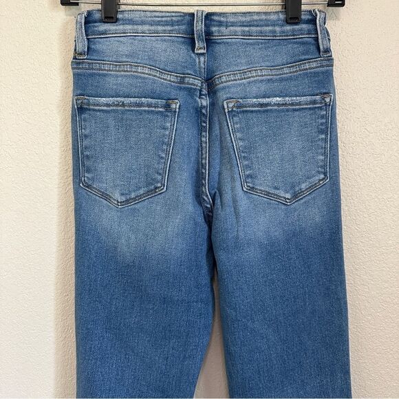 Flying monkey high rise slim straight distressed cuffed denim jeans - Picture 6 of 7